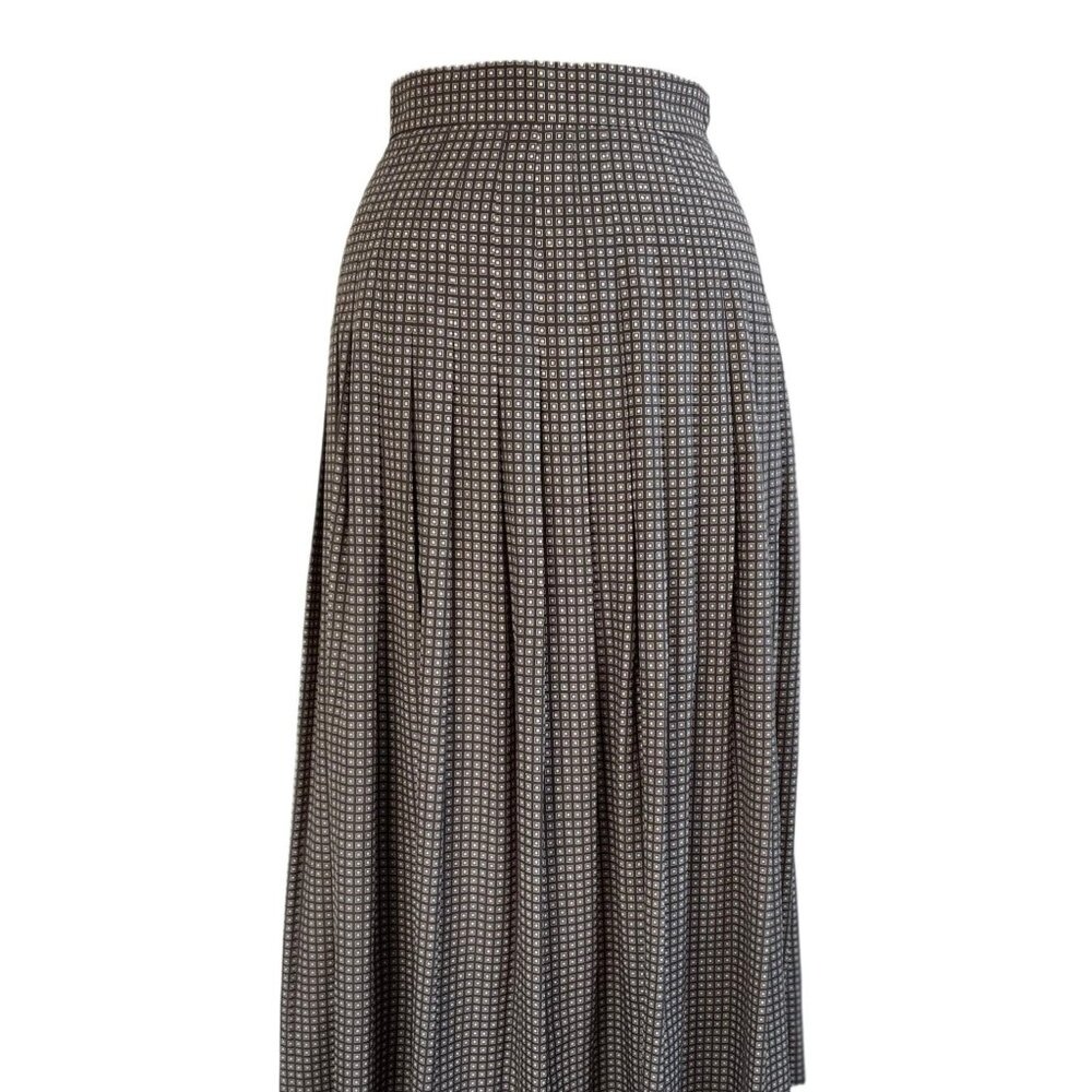 VINTAGE JAEGER Taupe Pleated Midi Skirt, 12